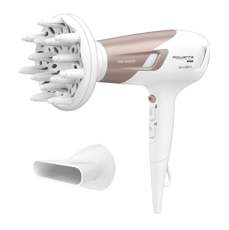 Rowenta Studio Dry CV5830 Asciugacapelli Ionico 2300W 2 Velocità 3 Temperature Beige