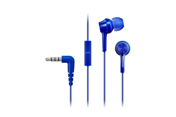 Panasonic RP-TCM115 Auricolari In-Ear Blu Cablati con Microfono per Musica e Chiamate