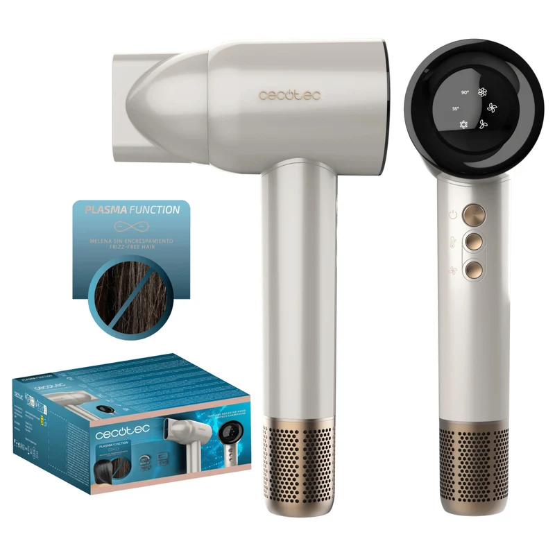 Cecotec RockStar Nano IonTech Asciugacapelli Ionico 1600W 110000RPM 3 Velocità Champagne