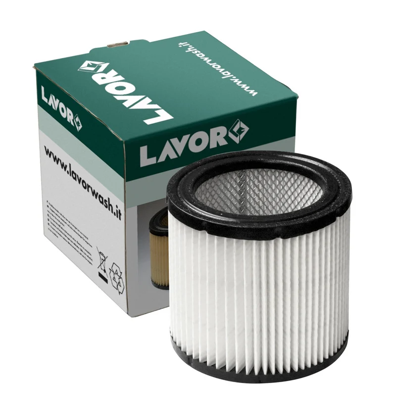 LAVOR Filtro Lavabile Alta Efficienza per Aspiratore a Cilindro Bianco e Nero