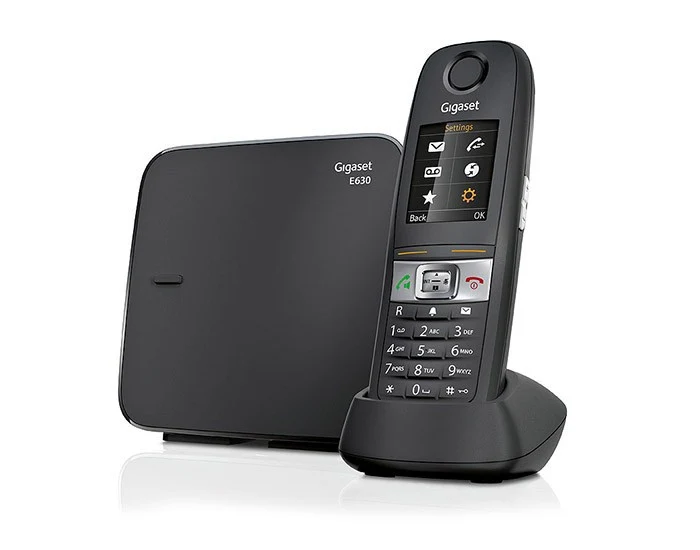 Gigaset E630 Telefono DECT Nero - Display 1.8", Rubrica 200, Portata 300m, 6 Ricevitori