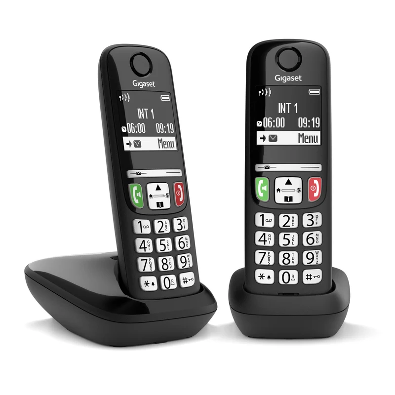 Gigaset E270 Duo Telefono Cordless DECT 2 Cornette Vivavoce Nero