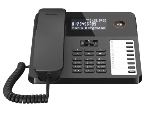 Gigaset Desk 600 Telefono da Tavolo Nero Compatibile con Centralini