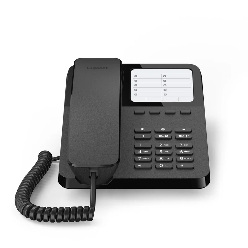 Gigaset DESK 400 Telefono Analogico Cornetta Cablata Nero con Composizione Veloce