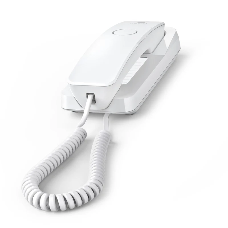 Gigaset DESK 200 Telefono Analogico Bianco Montabile a Parete e Scrivania
