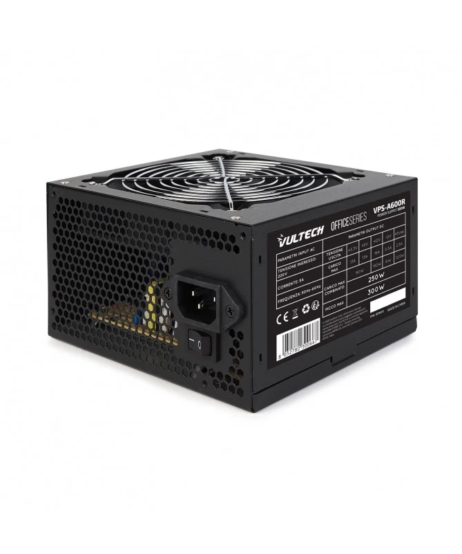 Vultech Alimentatore ATX 250W (300W picco) VPS-A600R con Ventola 12cm per PC