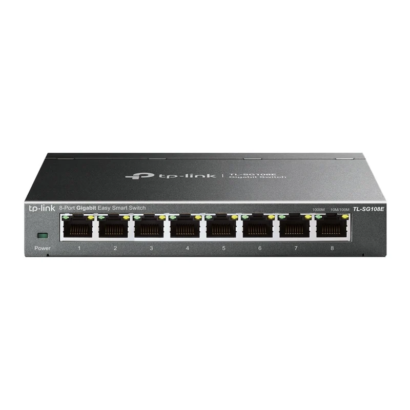 TP-Link TL-SG108E Switch di Rete Gestito 8 Porte Gigabit Ethernet Nero
