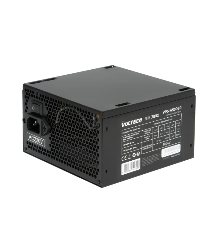 Vultech VPS-A500ER Alimentatore PC ATX 500W Nero Ventola 12cm Serie Essence
