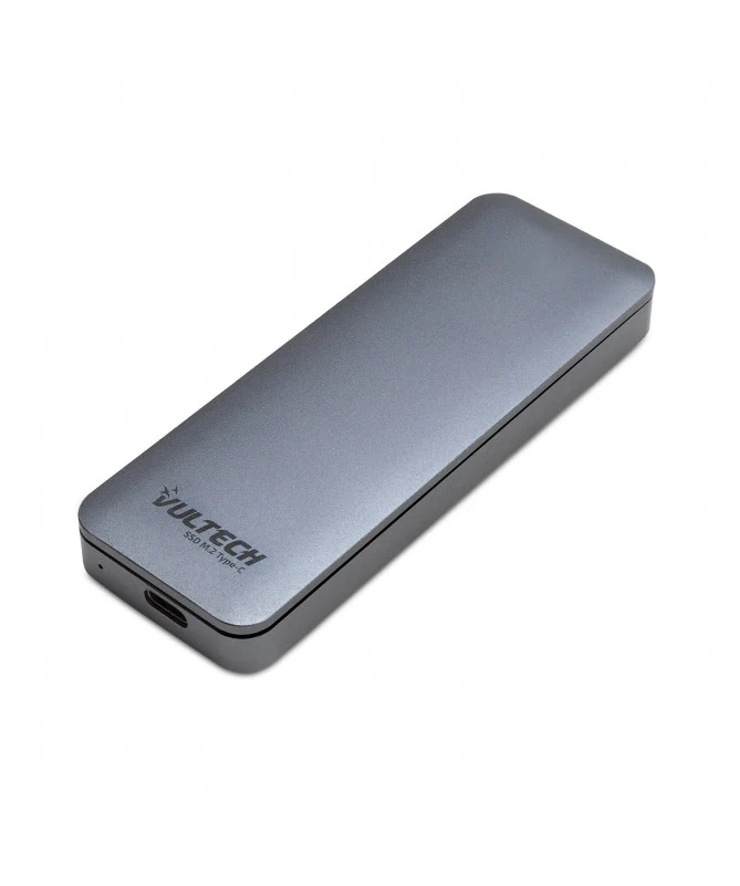 Vultech Box Esterno SSD M.2 USB 3.2 Gen 2 10Gbit/s Tipo-C Grigio Alluminio