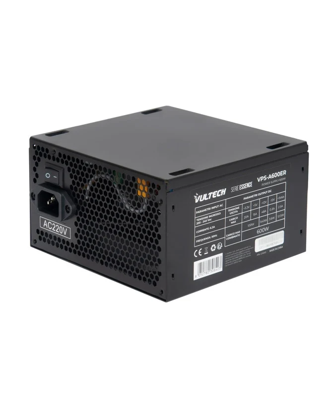 Vultech Alimentatore ATX 600W VPS-A600ER Nero per PC - Connettore 24-pin