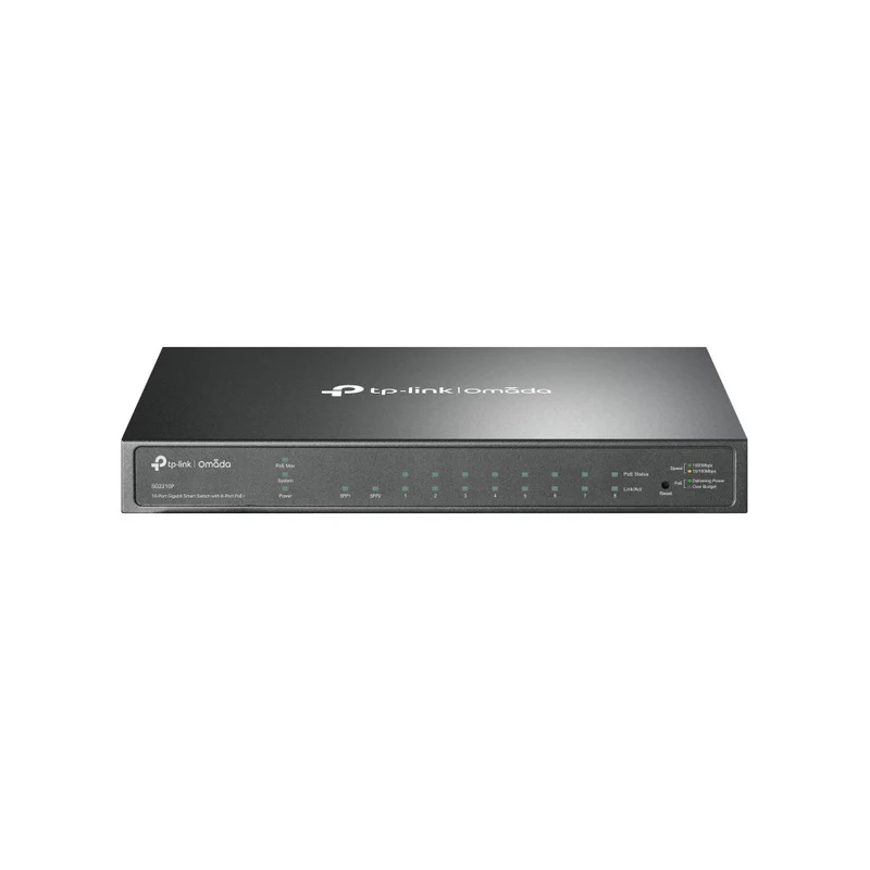 TP-Link Omada SG2210P Switch di Rete Gestito L2+ 8 Porte Gigabit PoE Nero