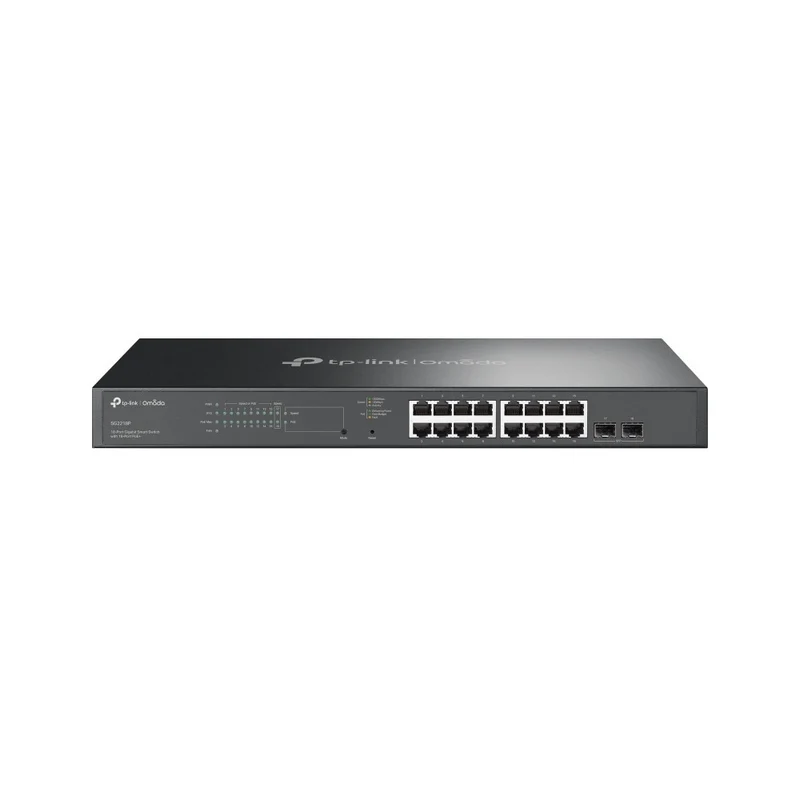 TP-Link Omada SG2218P Switch di Rete Gestito L2+ 16 Porte Gigabit PoE Rack 1U Nero