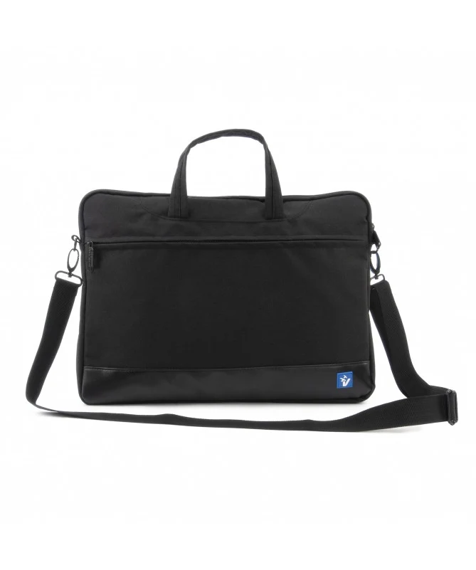 Vultech Borsa Notebook 15.6" Slim Nylon Nero 2 Tasche Tracolla Regolabile 400x300mm