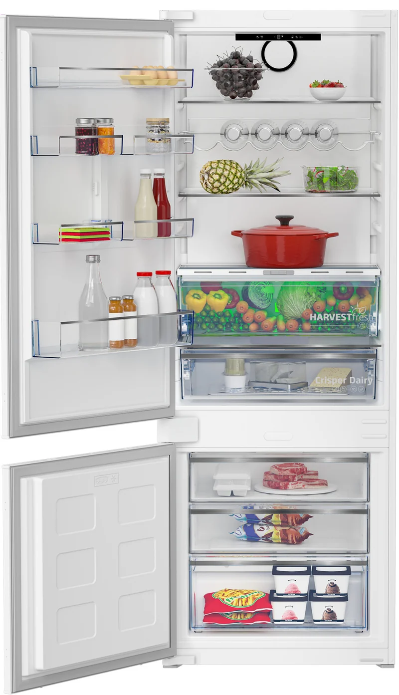 Beko BCNE400E40SN Frigorifero Combinato da Incasso 370L Classe E No Frost Bianco