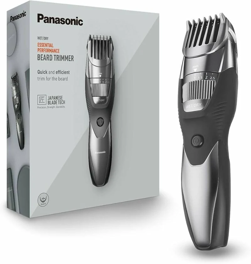 Panasonic Regolabarba ER-EGB44H503 Wet & Dry 19 Livelli Lame Acciaio 60 min Ricaricabile