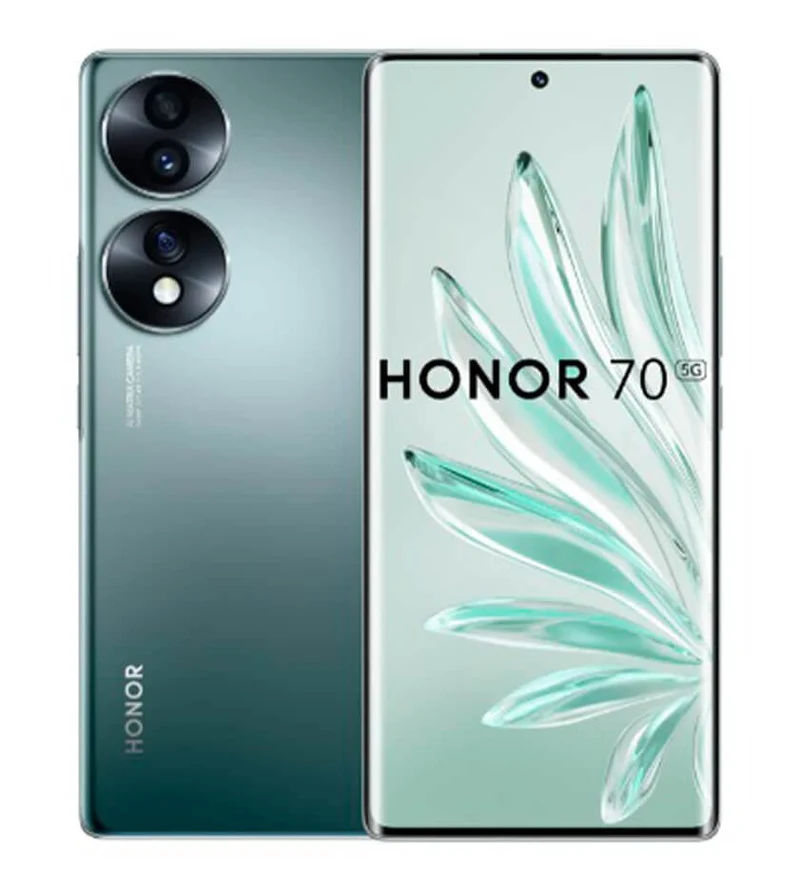 Honor 70 Smartphone 5G 6.67" OLED 8 GB RAM 256 GB Doppia SIM Android 12 54 MP Verde Smeraldo