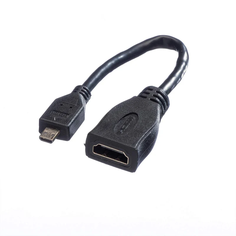VALUE Adattatore Cavo HDMI Tipo A Femmina - Micro HDMI Maschio 4K 3840x2160@30Hz 0,15m Nero