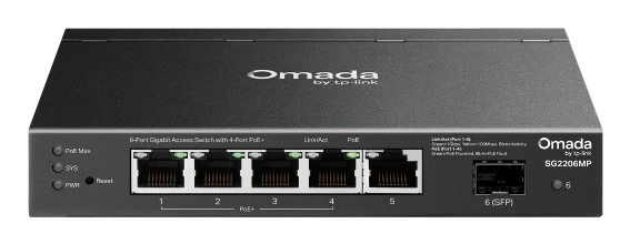 TP-Link SG2206MP Switch Gigabit Ethernet PoE L2 6 Porte Montaggio Rack