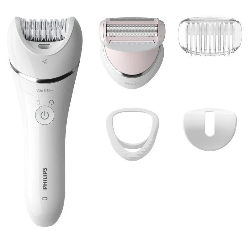 Philips Epilatore Serie 8000 BRE71000 Wet & Dry Senza Filo Pinzette in Ceramica