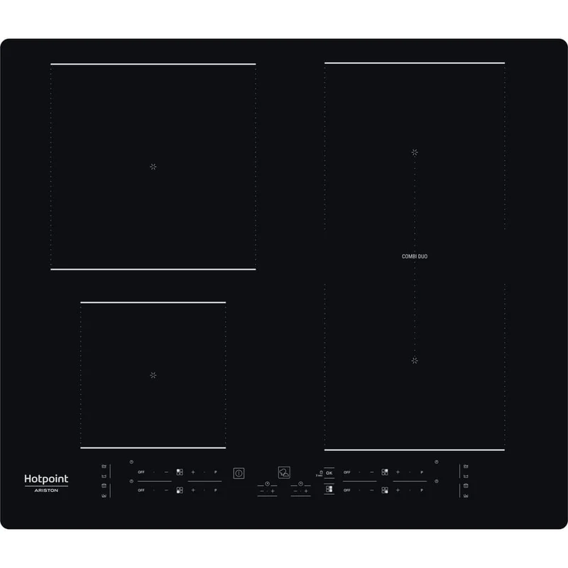 Hotpoint Piano cottura a induzione HB 4860B NE, 4 fornelli, 59 cm, nero, da incasso