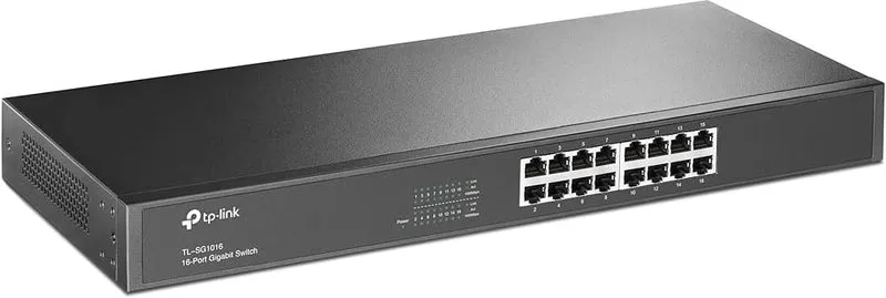 TP-Link Switch 16 Porte Gigabit TL-SG1016 10/100/1000 Mbps Unmanaged Rack 19" 1U Scocca in Acciaio