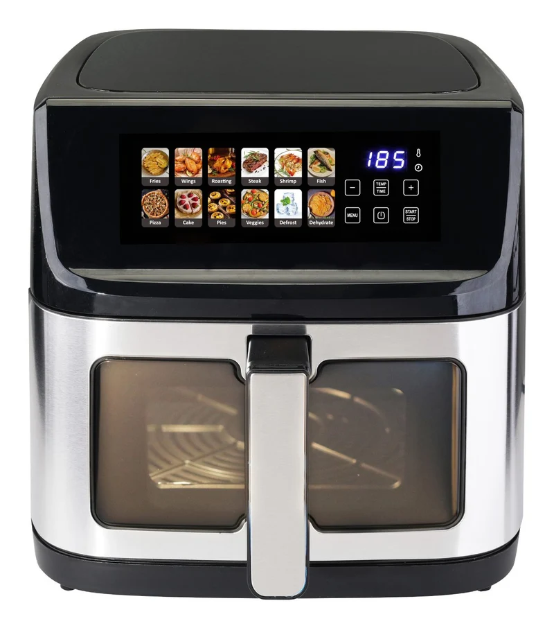 Zephir Friggitrice ad Aria Calda ZHC111S 11L 1800W 12 Programmi Display LED Touch Nero/Acciaio