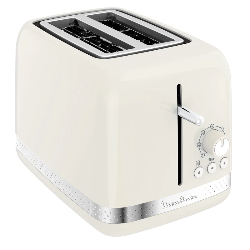 Moulinex Tostapane Soleil LT300A10 2 Scomparti Larghezza Variabile 7 Livelli di Doratura 850W Avorio