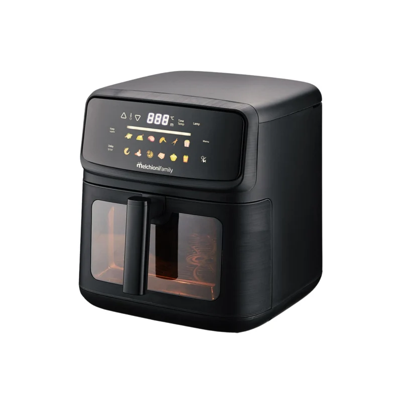 Melchioni Family Friggitrice ad Aria Martina 10L 2100W Doppia Resistenza 12 Programmi Display LED Nero