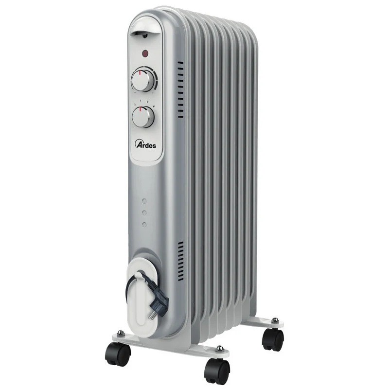 Ardes AR4R09S Radiatore ad Olio Elettrico 2000W 9 Elementi per Interni Termostato