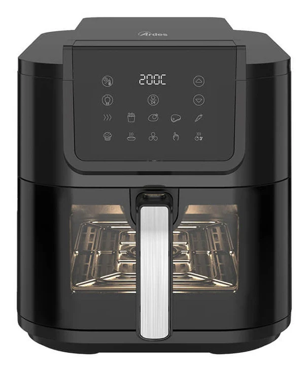 Ardes ARFRYA08LV Friggitrice ad Aria Calda 8L 1700W Nero Argento
