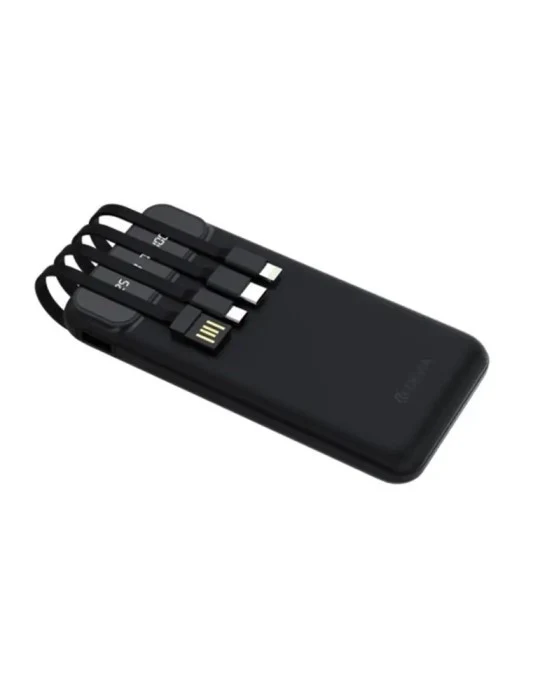 Devia Power Bank Kintone DEPKC10786B 10000 mAh 4 Cavi Integrati Nero