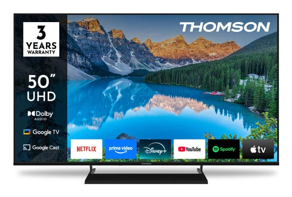 Thomson TV LED 50" 50UG5X15 4K Ultra HD Smart Google TV Direct-LED HDR10 Wi-Fi Nero