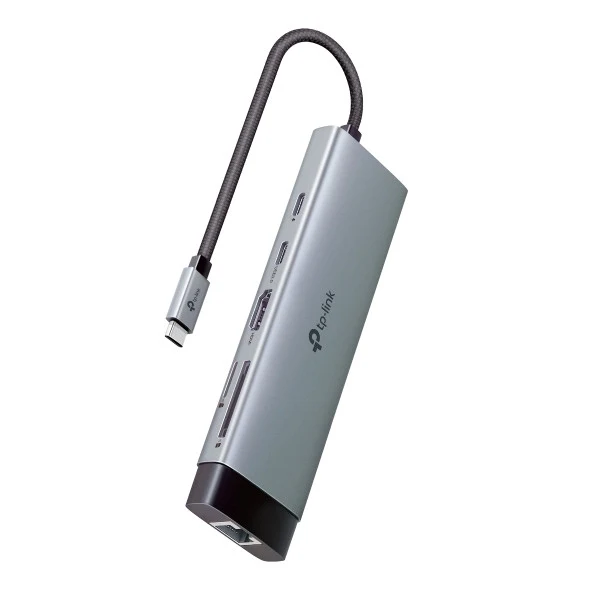 TP-Link Hub USB-C 9 in 1 UH9120C HDMI 4K, Ethernet Gigabit, 3x USB-A, USB-C PD 100W, Lettore SD/microSD