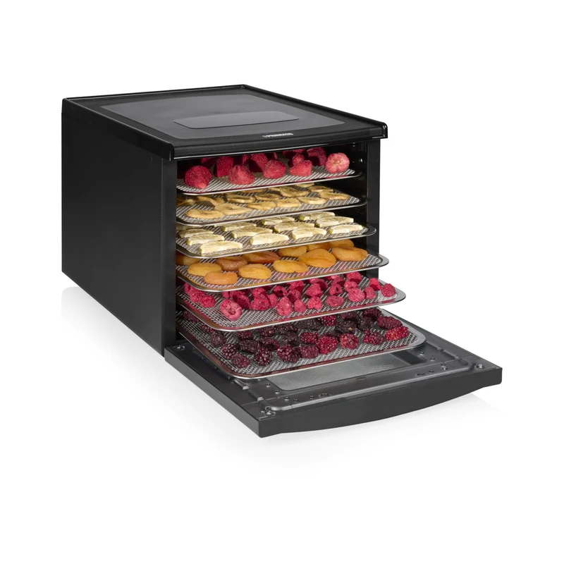 Princess Essiccatore per Alimenti 112398 6 Vassoi Acciaio Inox 550W Timer 48h Display Touch