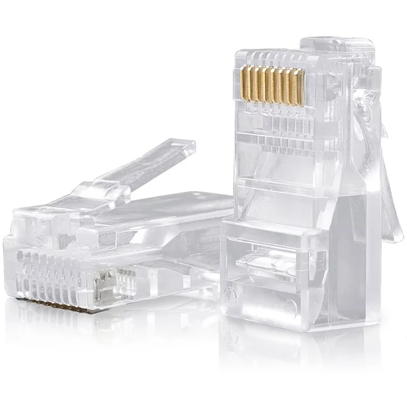 VulTech SN21405 Connettori RJ45 Cat.5e UTP Pass-Through 8P8C - Confezione da 50 Pezzi