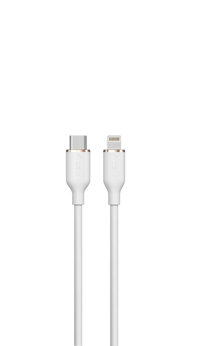 Devia Cavo USB-C Lightning GRS DECAGRSL093 27W 3A Power Delivery 1m Bianco