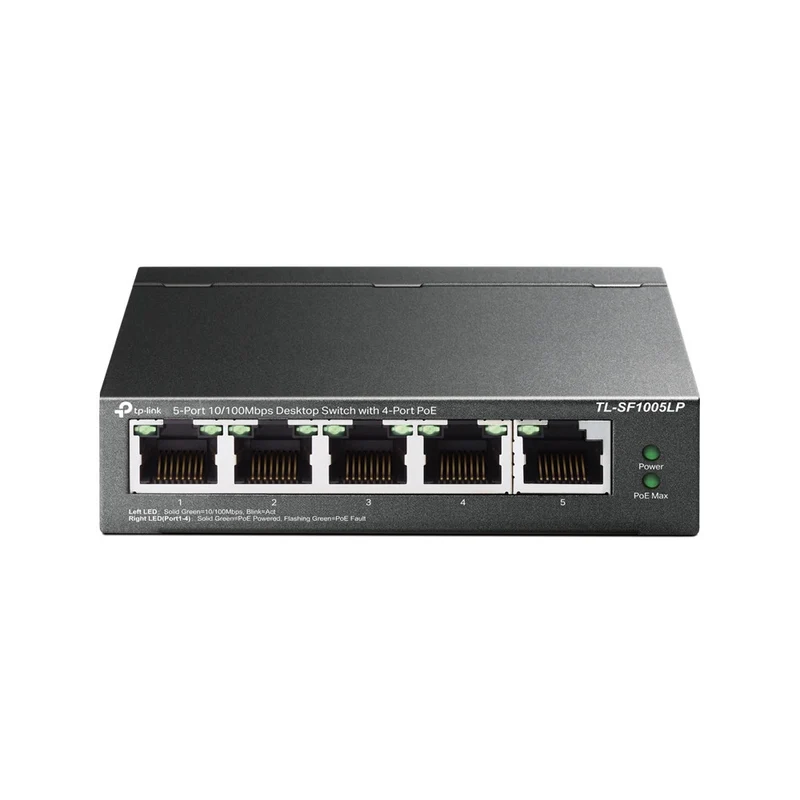 TP-Link TL-SF1005LP Switch di Rete 5 Porte Fast Ethernet PoE Non Gestito Nero
