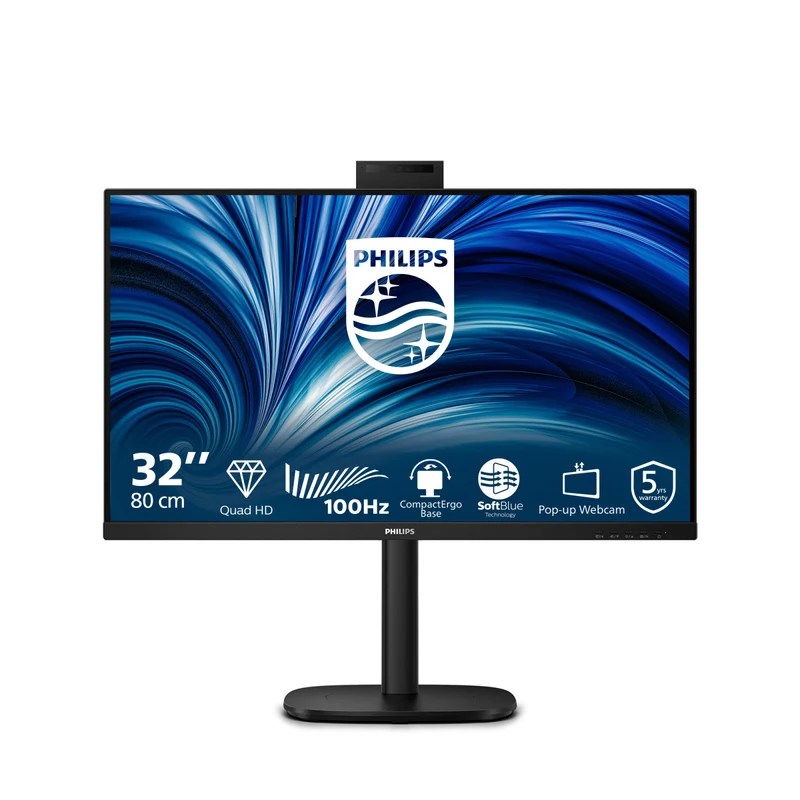 Philips Monitor 32B2U3601H/00 31.5" Quad HD 100Hz IPS USB-C Nero