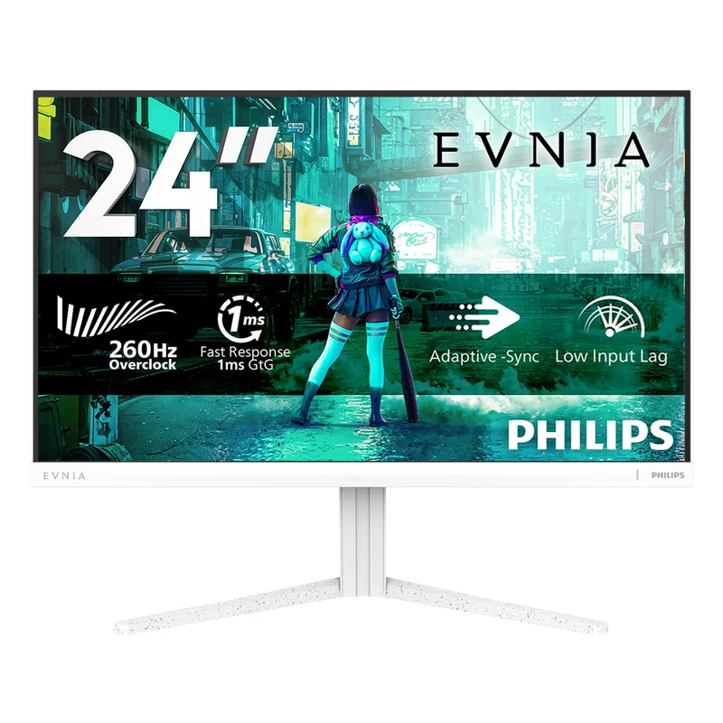 Philips Evnia 24M2N3201PL Monitor 23.8" Full HD Fast IPS 260Hz Bianco
