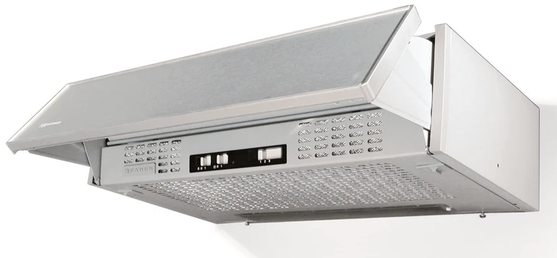 Faber PCH00 SRM AM26A Cappa Integrata Sottopensile 60 cm Grigio Chiaro 370 m³/h 3 Velocità LED Classe D