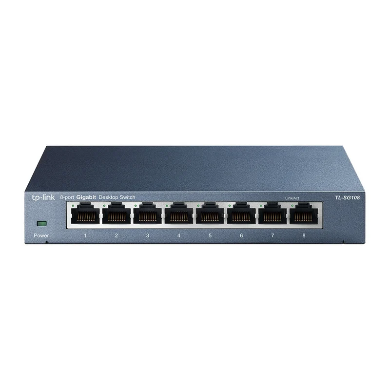 TP-Link Switch di Rete TL-SG108 8 Porte Gigabit Ethernet 10/100/1000 Mbps Non Gestito L2 Nero