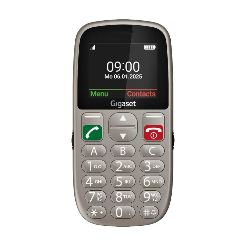 Gigaset GL395 Telefono Cellulare per Anziani - Tasti Grandi, Pulsante SOS, Display TFT 2.2", IP44, Argento