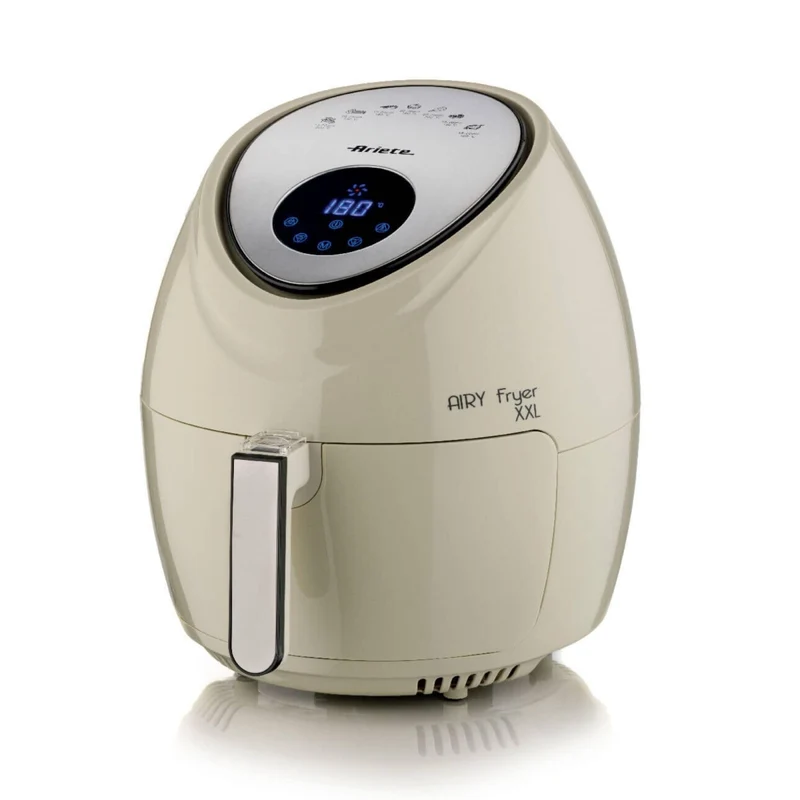 Ariete Friggitrice ad Aria 4618 Airy Fryer XXL - 7 Litri, 2,5 kg, 1800W, Display LCD, 7 Programmi, Beige