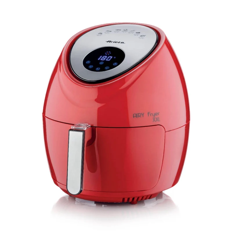 Ariete Friggitrice ad Aria Airy Fryer XXL 4618 - 7 Litri, 1800W, Temp. Max 200°C, 7 Modalità, Rosso