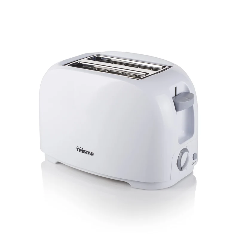 Tristar Tostapane BR-1013 2 Fette 800W con Griglia Scaldabriosche Bianco