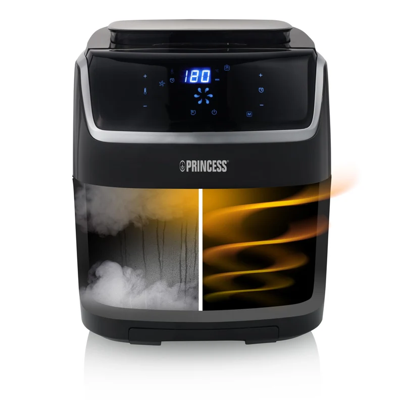 Princess Friggitrice ad Aria e Vaporiera 2 in 1 182080 6,5 L 1700W 8 Programmi Nero/Argento