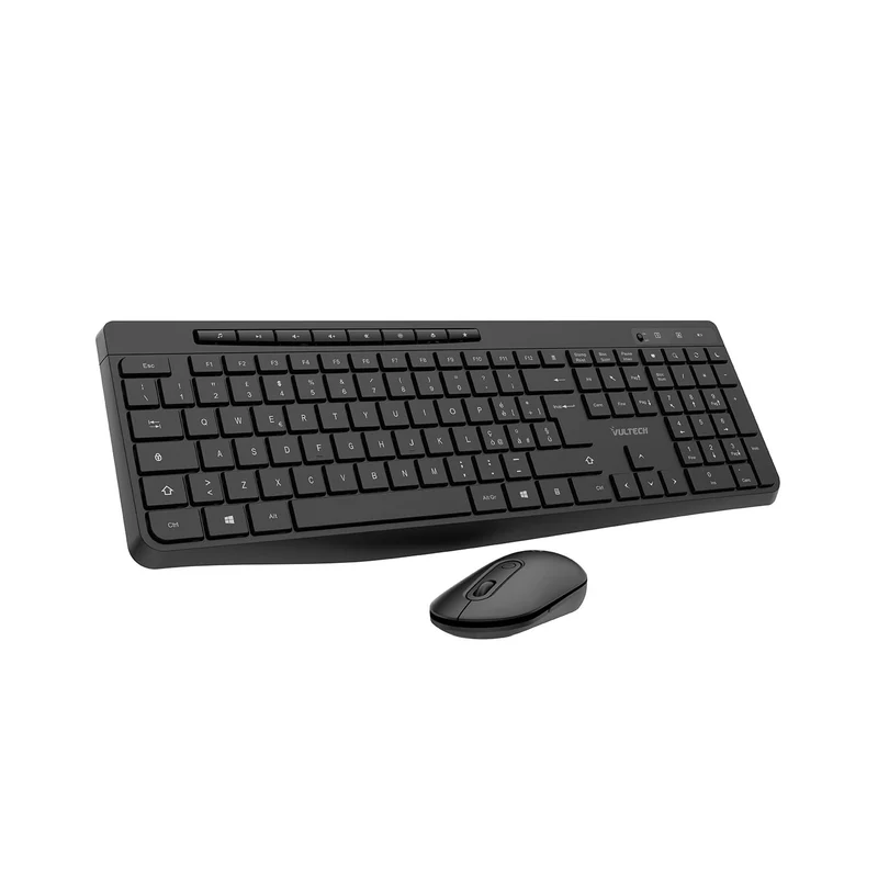 VULTECH KM-841W Kit Tastiera e Mouse Wireless Slim Silenzioso Layout Italiano