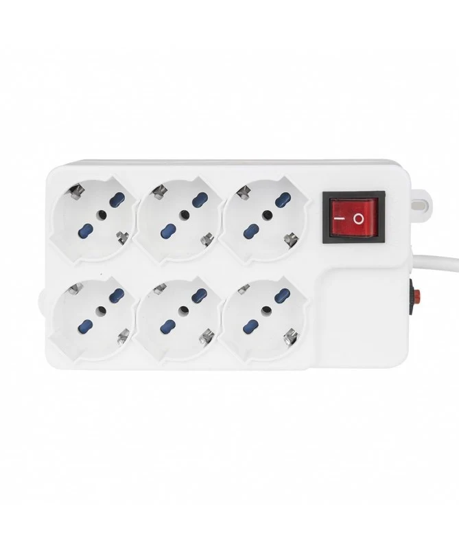 Vultech Multipresa 6 posti MU-03 con protezione sovraccarico e interruttore on/off