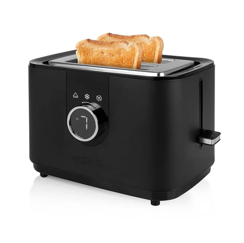 Princess Tostapane 142360 2 Fette 920W 7 Livelli Doratura Nero Argento