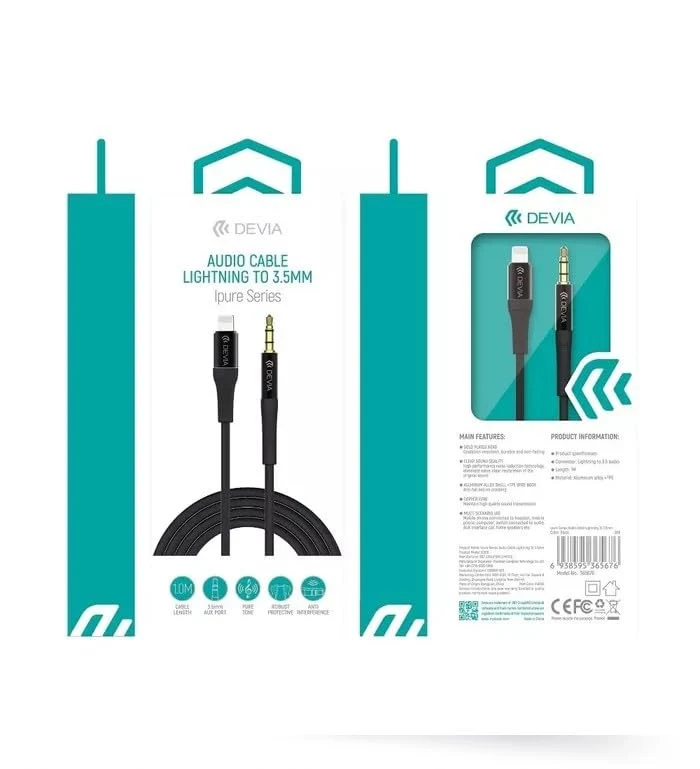 Devia Cavo Audio USB-C a Jack 3.5mm Placcato Oro 1 m